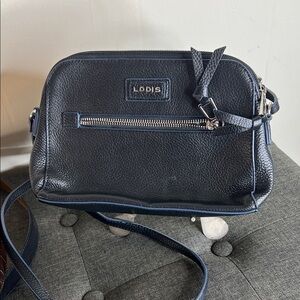 Lodis black/Navy trim Crossbody Bag